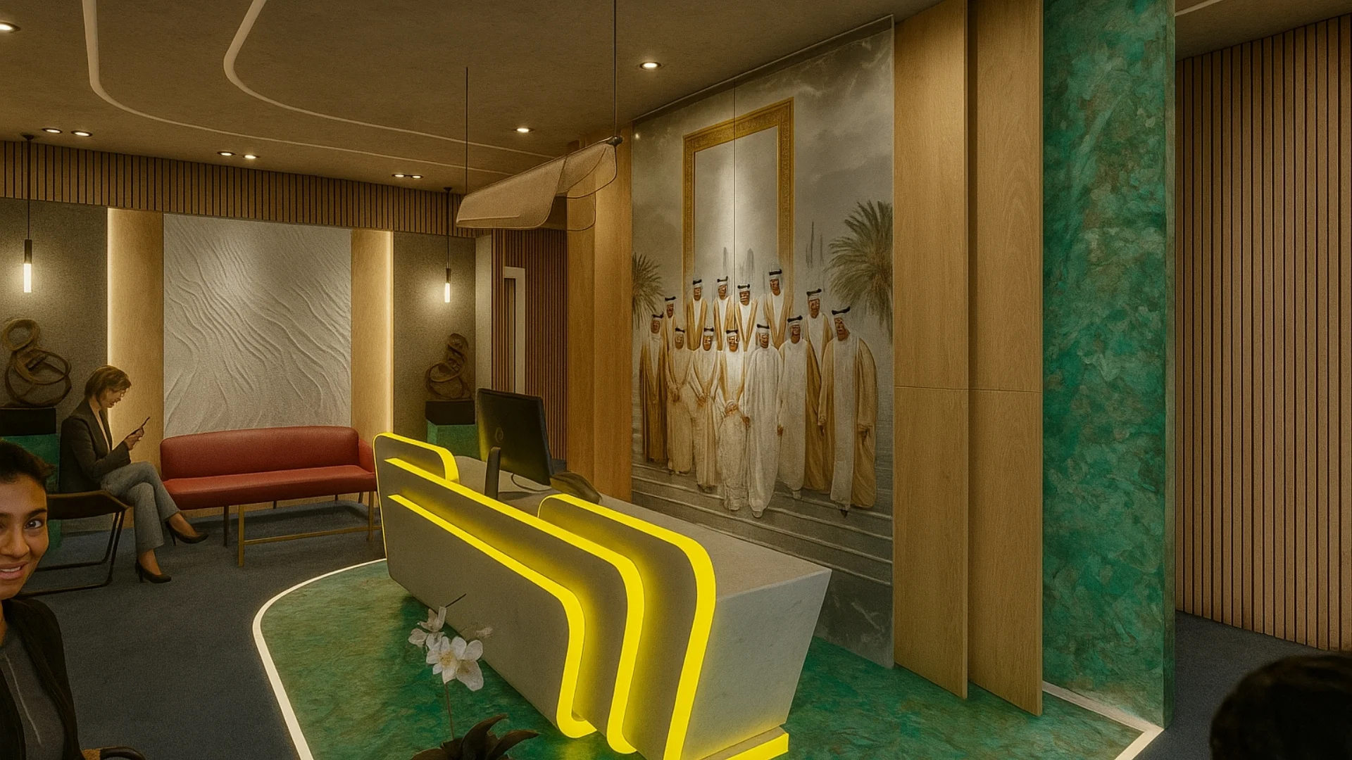 Reception counter design